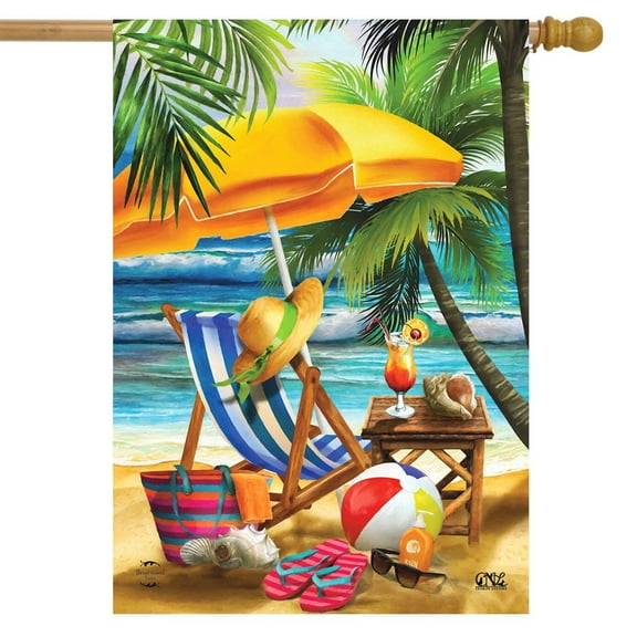 Briarwood Lane Welcome To Paradise Beach Summer House Flag
