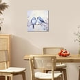 thumbnail image 4 of ALOUYA Bird Wall Art Canvas Little Blue Birds Wall Decor Love Birds Pictures Print Paiting Birds on Tree Branch Giclee Artwork for Living Room Bedroom Bathroom Decor Unframe: 11x14inch(28x36cm), 4 of 6
