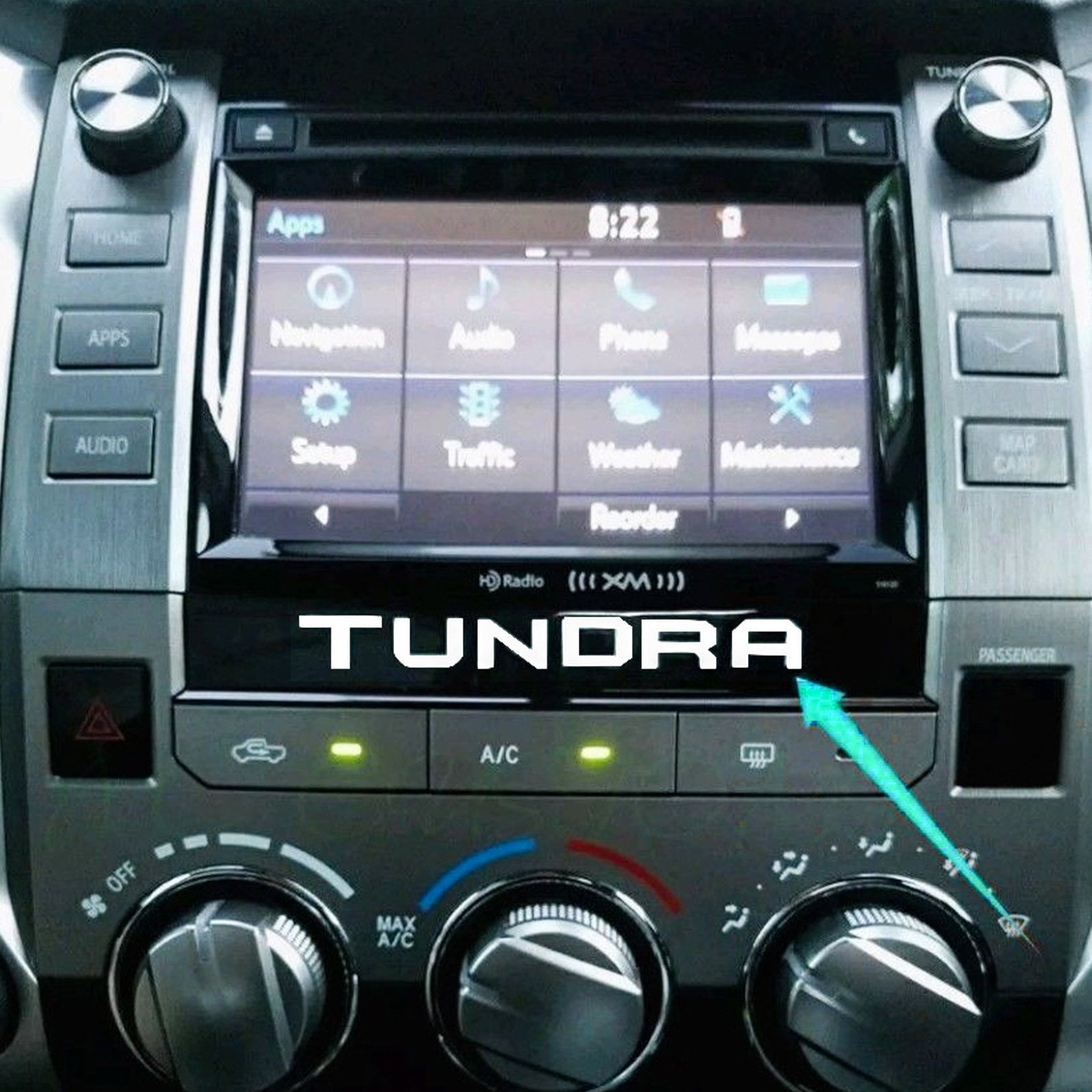 Radio Dashboard Insert Letter Vinyl Decal Sticker Fit Toyota Tundra 2014-19 Red