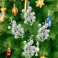 thumbnail image 3 of MasteelfCA 10Pcs Artificial Berry Stems Glitter Fake Berry Branch for Christmas Tree Wreath Decorations, 3 of 8