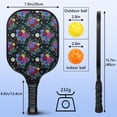 thumbnail image 4 of Pickleball Paddles Set,Pioneer Flower Floral Print Pattern Fiberglass Surface Pickleball Racket Set with 2 Indoor Outdoor Pickleball Balls and Pickleball Bag,Pickle-ball Equipment, 4 of 6