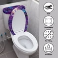 thumbnail image 3 of HELLHERO Galaxy Butterfly Print Bathroom Toilet Lid Cover Set Machine Washable for Hotel Stretch Fit Toilet Seat Lid Cover, 3 of 8