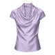 thumbnail image 4 of Camiseta de Manga Corta de Verano para las Mujeres Cuello de Vaca Color Sólido Casual, Camisetas de Manga Corta de las Mujeres Casual Elegante de Uso Diario, 4 of 7
