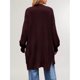 thumbnail image 5 of Cárdigan de Mujer, Estilo Oversize, Abierto por Delante Rojo Vino L, 5 of 10