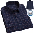 thumbnail image 5 of XDZJLR Men Shirts Long Sleeved Pure Wool Plaid Plus Size Fashion Tops, 5 of 5
