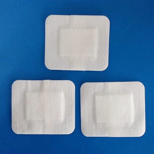 Parche impermeable de película de PU más parche de tela no tejida de algodón más parche de yeso de algodón absorbente en blanco más algodón