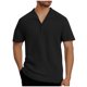 thumbnail image 1 of Camisas de Manga Larga para Hombres Botón de Solapa de Color Sólido Abajo Top Suelto, Blusa de Moda Casual Poliéster, 1 of 1