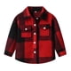 thumbnail image 2 of Chaquetas y abrigos casuales de manga larga sin capucha para niños pequeños, camisa de franela, chaqueta a cuadros de manga larga con solapa, tops de otoño para niños y niñas, camisa para niños, 2 of 9