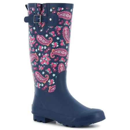 Western Chief Women's Classic Tall Pleasant Paisley Rain Boots