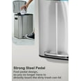 10 Gallon Stainless Steel Dual Compartment Trash Can with Removable