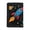 Rocket Space Print, variant on CHAQLIN US Flag & Deer Head with Leaf Camouflage Pattern Trifold Card Wallet for Sports, Polyester Children's Wallet with Lightweight Washable Kids Trifold Wallet