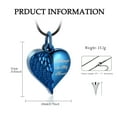 thumbnail image 2 of Cremation Heart Urn Necklace Ashes Jewelry for Women Men Keepsake Pendant Memorial Locket Ash Holder Angel Wing with Charm Heart for Loved Ones, 2 of 4