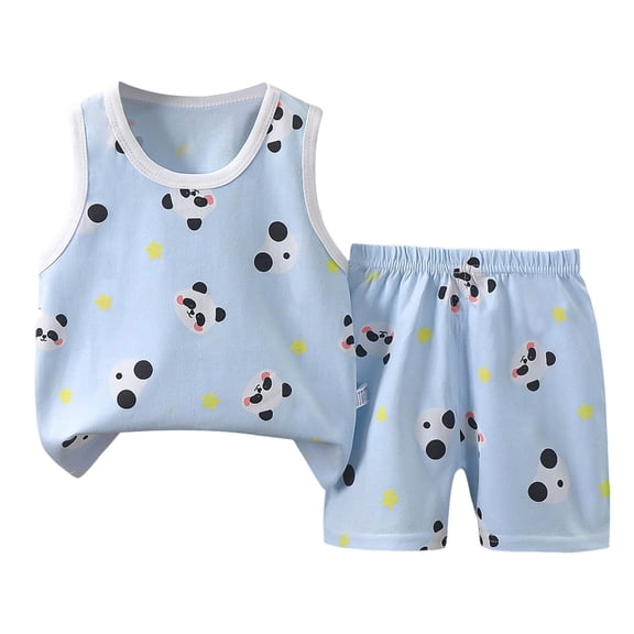 Gibobby Toddler Boys Baby Toddler Boy Summer Outfit Little Dude Emboridery Tshirt Clothes 6 12 18 Months 2 3 4 T Short Set(5-6 Years,Light Blue)