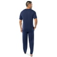 thumbnail image 3 of Fruit of the Loom Men's Soft Stretch Short Sleeve Henley Shirt and Pant Pajama Set, Sizes S-2XL, 3 of 8