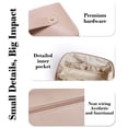 thumbnail image 4 of Leather Cosmetic Storage Bag, Large Capacity Travel Wash Bag, Multi-Function PU Leather Organizer for Toiletries & Cosmetics, Durable & Portable Design for Travel & Home Use, 4 of 6