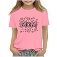 thumbnail image 2 of Frwgonr Girls Casual T-shirts Mother's Day Shirts for Girls Kids T-Shirts Tees Summer Tops 2T-13, Pink, 2 of 6
