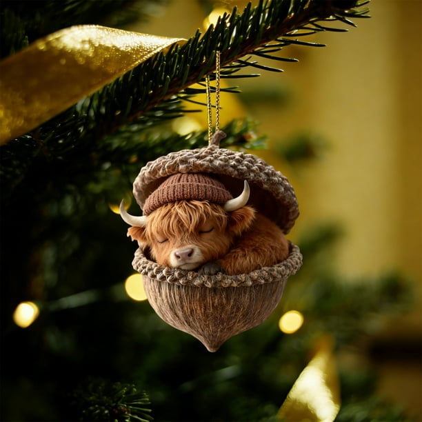 Adornos navideños Chopper de 8 cm con diseño de animales del bosque, para árbol de Navidad, regalo navideño, decoración colgante, decoración de jardín, decoración navideña y de Halloween.