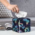 thumbnail image 3 of Honeii 's Blue Butterfly for Leather Square Tissue Box Cover Holder: A Stylish Organizer for Tabletops, Bathrooms, Cars & Offices, 3 of 5
