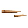 thumbnail image 1 of del Hutson Designs 36 Inch Rustic Luxe Wooden Wall Floating Shelves, Walnut, 1 of 11