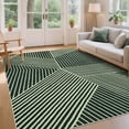 thumbnail image 2 of Hasoo 8' x 10' Non Slip Indoor Carpet Non Shed Area Rug for Living Room Green Washable Modern Geometric Rug, 2 of 5