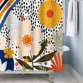 thumbnail image 4 of Tchckioa Boho Floral Shower Curtain for Bathroom,47x64 Inch Waterproof Hooks Bath Curtain Decor, 4 of 6