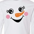 thumbnail image 4 of Inktastic Cute Snowman Girl Face Long Sleeve Youth T-Shirt, 4 of 5