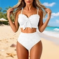 thumbnail image 2 of XIYON Womens Bikini Sets High Waisted Control Tankini Two Piece Swimwear Stretchy Bathing For Beach Wear Fashion, 2 of 5