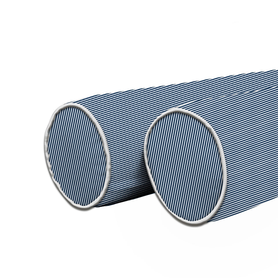 Ticking Stripe Velvet Bolster Pillow Cover