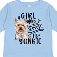 thumbnail image 4 of Inktastic A Girl Who Loves Her Yorkie Boys or Girls Long Sleeve Toddler T-Shirt, 4 of 5