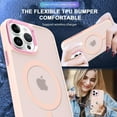 thumbnail image 5 of Translucent Matte Case for iPhone 15 Pro Case[Compatible with Magsafe] Magnetic Slim Fit Shockproof Anti-Scratch Full Body Protective Phone Case for 15 Pro-Pink, 5 of 6