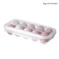 thumbnail image 4 of Inteprter Portahuevos TureClos Caja de bandeja de huevos para refrigerador con tapa Contenedor de almacenamiento de plástico apilable transparente Almacenamiento y organización del hogar 10 celdas Inteprter HA005023-01, 4 of 6