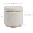 thumbnail image 5 of Linon Primrose Faux Sherpa Storage Ottoman, Natural, 5 of 16