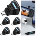 thumbnail image 4 of DQrwqpou Convertidor adaptador 5 uds 1 a 2 USB-C 20Gbps 8K 60HZ 180 grados en forma U para cubierta, 4 of 7