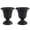 Black, variant on Costway 18 inch Tall Vintage Planters Set of 2 with Pedestal Base & Pre-marked Drain Hole White