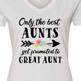 thumbnail image 4 of Inktastic Only the Best Aunts Get Promoted to Great Aunt Women's V-Neck T-Shirt, 4 of 5