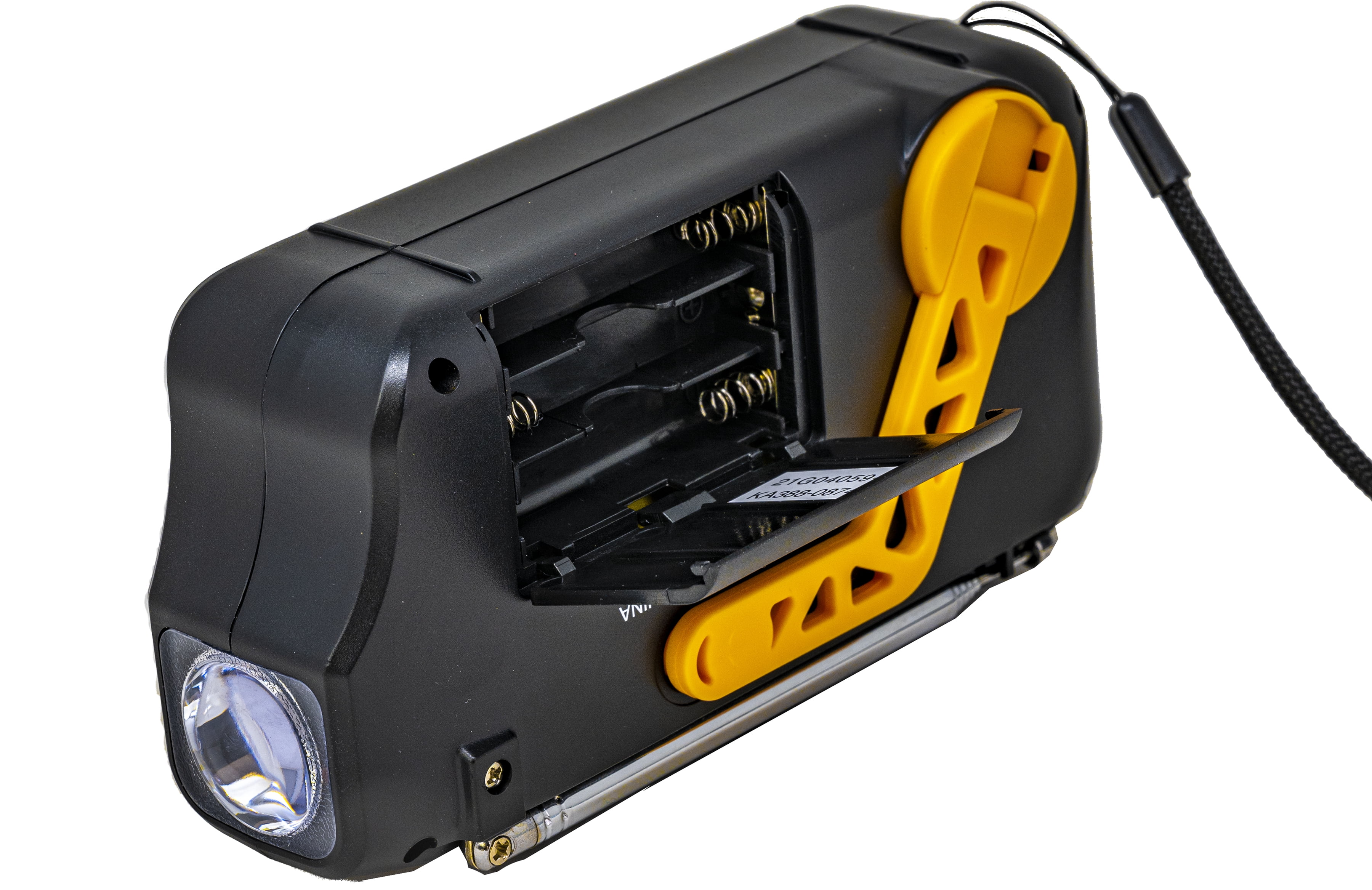 Kaito Solar NOAA Weather Alert Pocket-Size Portable Emergency Radio with USB Cable, Yellow, KA388