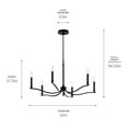 thumbnail image 2 of 52695BK Kichler Lighting Malene - 6 Light Chandelier-17.75 Inches Tall and 32 Inches Wide-Black Finish, 2 of 7