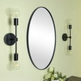 thumbnail image 7 of TEHOME Javell Oval Black Bathroom Mirror 20" x 30" Metal Framed Vanity, 7 of 7