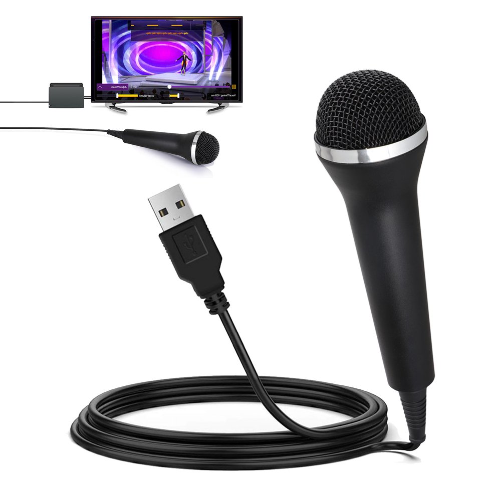 EEEkit 6FT Wired USB Microphone for Rock Band, Guitar Hero, Let's Sing Compatible with Sony