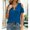 Blue, variant on Off Shoulder Tops for Women Short Sleeve T Shirts Casual Cut out Ring Keyhole Neck Shirts Dressy Casual Summer Blouses