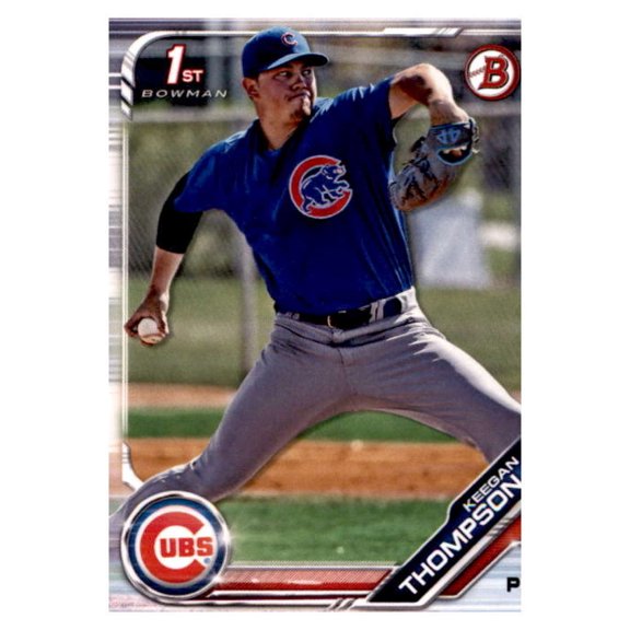 Collectible 2019 Bowman Prospects #BP-90 Keegan Thompson RC Rookie Chicago Cubs MLB Baseball Trading Card