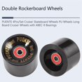 thumbnail image 3 of PUENTE 4Pcs/Set Cruiser Skateboard Wheels PU Wheels Long Board Cruiser Wheels with ABEC-9 Bearings, 3 of 5