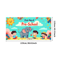 thumbnail image 3 of Colorful and Cheerful First Day Preschool Themed Backdrop Banner with Cartoon Elephant Kids and School Elements Party Decorations for Photography Props Classroom Celebrations Family Gatherings, 3 of 8