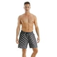 thumbnail image 4 of Men/Boys Polka Dot/ Plant Print Swimming Trunks with Drawstring, 4 of 5