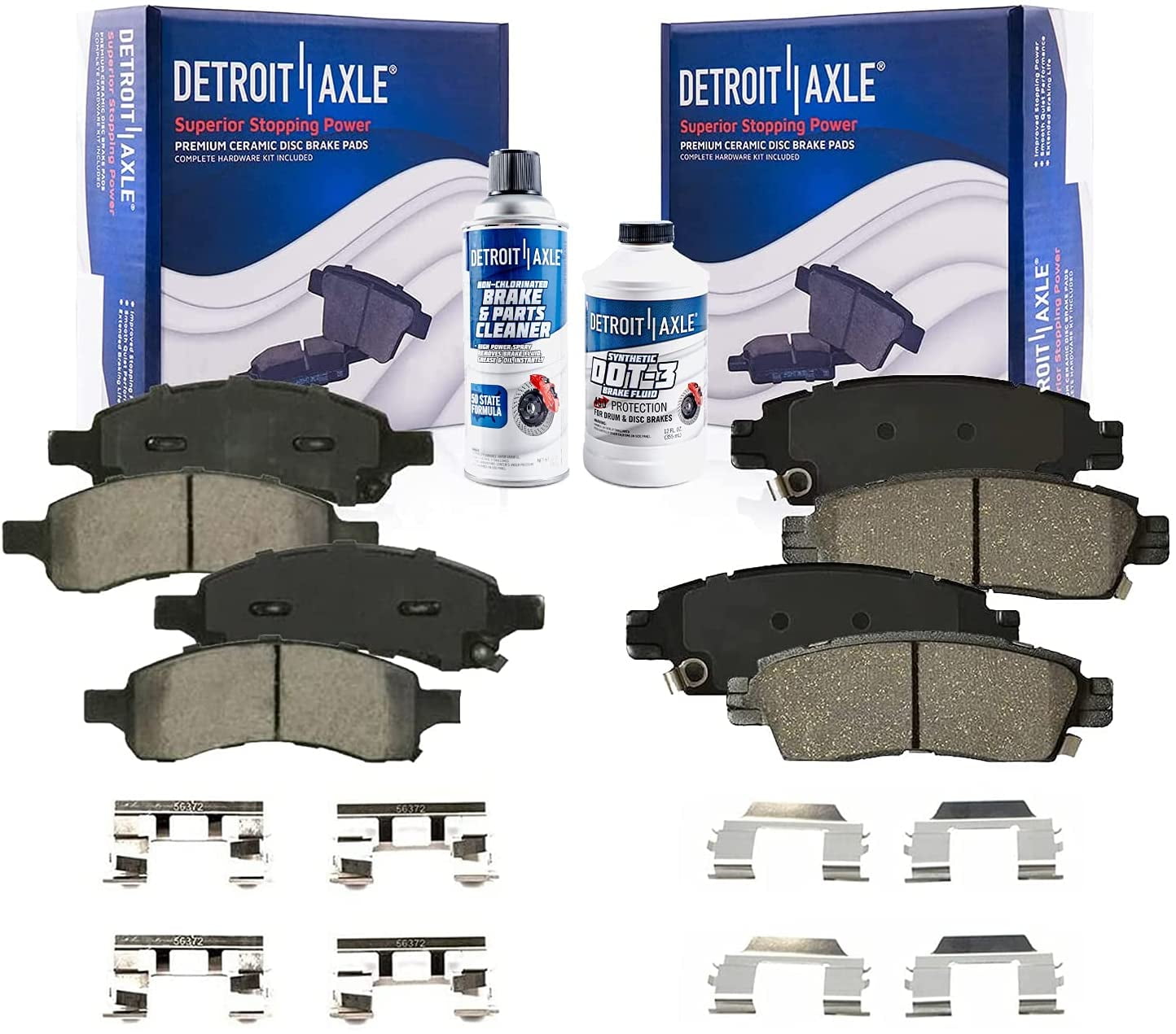 Detroit Axle Front Rear Brakes Brake Pads Replacement for Buick