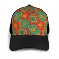 thumbnail image 3 of Naloa Abstract Pattern Adult adjustable Print Baseball Hat, Patchwork curved brim baseball capfor Men and Women, One Size, 3 of 5