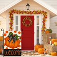 thumbnail image 5 of Fall Pumpkin Welcome Garden Flags 12x18 Inch Double Sided Vertical Polka Dot Flags Thanksgiving Orange Pumpkin Design Yard Flag for Autumn Harvest Holiday Outside Decoration, 5 of 6