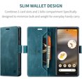 thumbnail image 3 of Wallet Case for Google Pixel 6A 2022,Magnetic Protect PU Leather Flip Case with Card Holders RFID Blocking Kickstand Shockproof Protection Case for Google Pixel 6A 2022 (Teal), 3 of 9