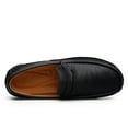 thumbnail image 6 of Men's Casual Loafers Slip On Leather Shoes Comfortable Lightweight Driving Shoes Male Moccasins Classic Penny Loafer Flats Boat Shoes Outdoor Walking Shoes, 6 of 22