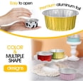 thumbnail image 4 of 120 Pcs Aluminum Foil Mini Cake Pans with Lids 5 oz Cupcake Liners Disposable Muffin Tins Wrappers Baking Foil Pans Aluminum Cupcake Cups for Birthday Party, 4 of 4